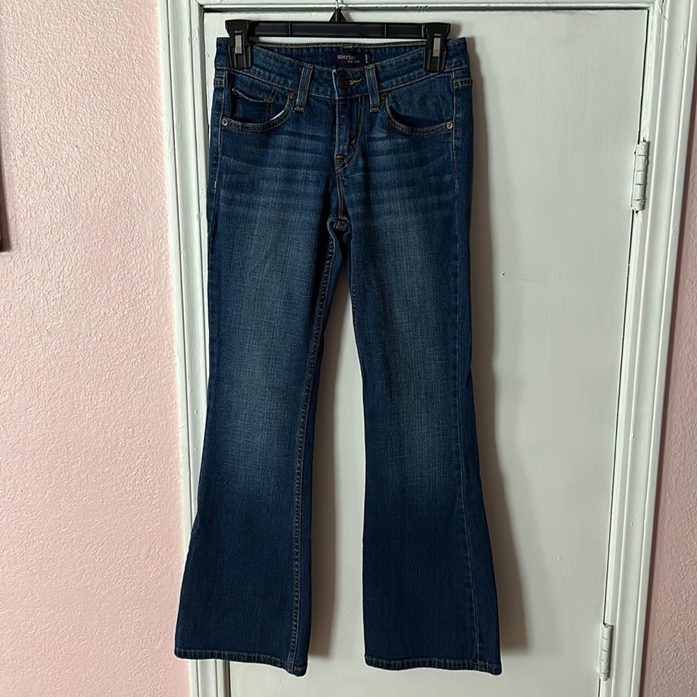 Levi’s 518 Superlow rise bootcut blue jeans